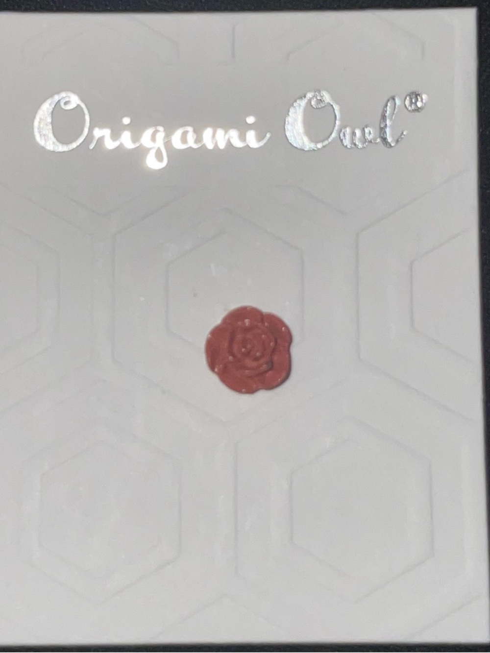 Origami Owl Rose Charm in Dusty Rose Enamel